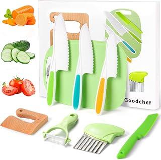 عرض حصري على Goodchef Children's Knife, 8-Piece Montessori Kitchen Set, Child Safe Learning Knife for Children, Children's Cutting Set, Play Kitchen Accessories, Gift for Small Kitchen Utensils (Crocodile) - عروض أمازون السعودية