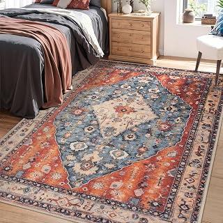 Exclusive Deal on pyebe Area Rugs, Ultra-Thin Washble Rug, Persian Crystal Print Home Decor Area Rug, Stain Resistant Anti Slip Backing Rugs, for Bedroom, Dining Room, Home Office (02-Tribal Medallion/Multi, 80*160cm) - Amazon KSA Deals