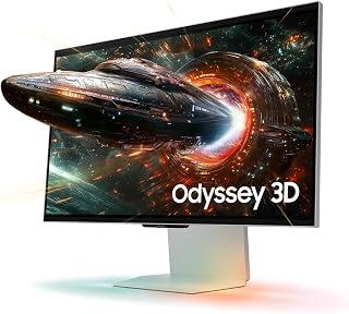 Samsung 27" Odyssey 3D Gaming Monitor, 4K UHD (3840 x 2160), 165Hz Refresh Rate, 1ms Response Time, Black, LS27FG900XMXUE