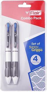 Flair Sunny Grippo 4-in-1 Color Pens 2-Piece Set, Multicolor