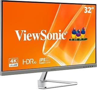 ViewSonic VX3276-4K-MHD 32 Inch 4K Ultra HD Monitor with HDR10 Support, 2 x HDMI, DisplayPort, Mini DisplayPort, Eye Care for Work and Entertainment at Home