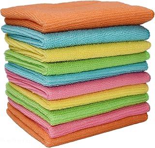 Alsaqer Microfiber Cleaning Cloth 35x35cm (10 Pcs Pack). All Purpose Towels for Home Appliance, Kitchen &amp; Washroom. Car Washing &amp; Drying High Absorbent Rags. Reusable, Lint-Free &amp; Streak-Free