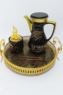 عرض حصري على Home Appliances (Decor Set of Pot, Incense Burner, Charcoal Catcher and Tray Black *Gold) - عروض أمازون مصر