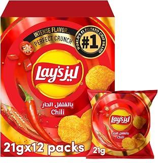 Exclusive Deal on Lay'S Chili Potato Chips 12 x 21 g - Amazon KSA Deals
