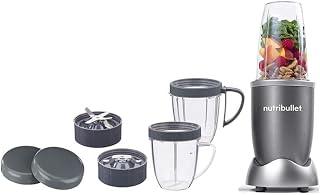 NutriBullet Magic Bullet 600W Personal Blender, 12-Piece Set with Extractor Blade, Grinding Blade, 3 Cups, Preservation Lids &amp; Drinking Rings, Smoothies, Grinding Ingredients - Amazon Egypt Deals