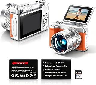 عرض حصري على 5K Digital Camera with 64GB Card, 80MP Autofocus Vlogging Camera with WiFi, 18X Digital Zoom, 180° Flip Screen Dual Lens Webcam Camera for Travel, Photography &amp; YouTube Beginners - عروض أمازون السعودية