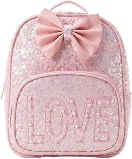 Girls Backpack Glitter Sequin Love School Bag Cute Bowknot Lightweight Practical Kindergarten School Bag Fashion Gift