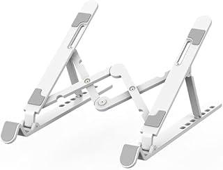 WiWU S500 Adjustable Aluminum Laptop Stand, Foldable Ergonomic Multi-Angle Riser with Cooling Ventilation, Portable Anti-Slip Support for Laptops up to 17" – White | 18 Months Warranty