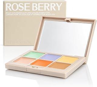 Rose Berry - Multi-Fix Concealer &amp; Color Corrector, Palette Of 6 Color, Creamy Blendable Face Makeup, Natural Finish, Mirror, Model - RB-CC1319