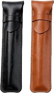 عرض حصري على Pen Case Set – Two-Piece Durable PU Faux Leather Compact Pencil Storage, Travel-Friendly Pen Sleeve in Black &amp; Brown – Elegant School Supply &amp; Professional Office Essential - عروض أمازون السعودية