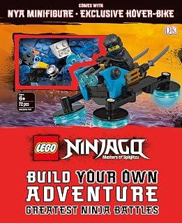 عرض حصري على LEGO NINJAGO Build Your Own Adventure Greatest Ninja Battles: with Nya minifigure and exclusive Hover-Bike model - عروض أمازون السعودية