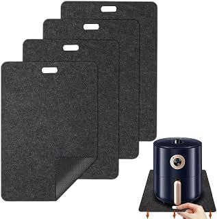 4PCS Heat-Resistant Counter Mat, Non-Slip Appliance Moving Pad for Kitchen