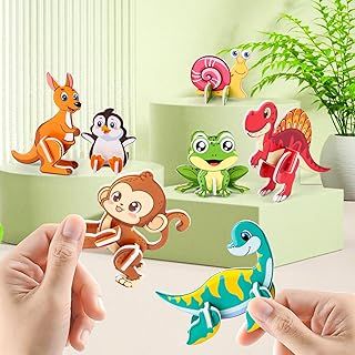 عرض حصري على 3D Animal Puzzles for Kids – Educational Jungle, Dinosaur &amp; Farm Animal Puzzle Set – Preschool &amp; Elementary Learning Toys – Classroom Prizes, Party Favors, Birthday Gifts 30-Pack - عروض أمازون السعودية