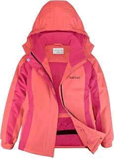 عرض حصري على Girl's Waterproof Ski Jacket,Warm Winter Snow Coat,Hooded Fleece Outwear,Windproof RainCoat - عروض أمازون السعودية