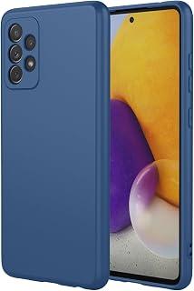 عرض حصري على Case for Samsung A52,Liquid Silicone Case,Anti-Scratch Soft Microfiber Lining,Full Body Protective Phone Cover for Samsung Galaxy A52,Blue - عروض أمازون مصر