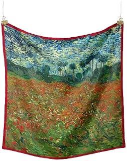 Soft Natural Silk Scarf, Bright Colors and Delicate Prints, High Quality Material - Imported.Creative Design and Unique Patterns.