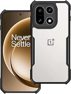Exclusive Deal on for OnePlus 15 Case, Camera Lens Protection Back Cover, TPU+PC Shockproof Bumper Mobile Phone Case, Anti-Yellowing Slim Fit Protective Casing (Black Transparent) - Amazon KSA Deals