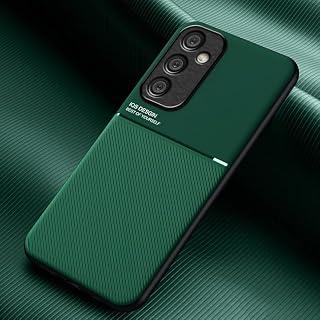 عرض حصري على phone case compatible with Samsung galaxy A35 (5G) Classic shockproof silicone soft tpu leather hard pc mobile phone Magnetic Shockproof PC + TPU Phone Case for Samsung galaxy A35 (5G) (Green) - عروض أمازون مصر