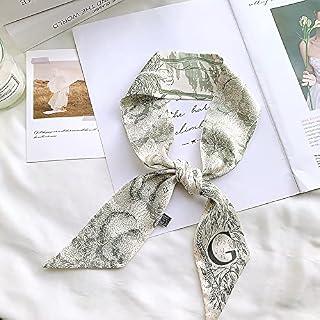 عرض حصري على 2023 New 26 Letters Hairbands Silk Scarfs Small Scarfs Ribbon Constellation Luxury Bag Scarfs For Women Girl 100Cm*6Cm (G) - عروض أمازون السعودية