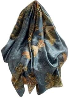 Women Floral Silk Multi Color Scarf