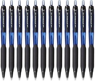 Uni-Ball Jetstream SXN-101-7N Retractable Rollerball Pens - 0.7mm Nib Tip - Blue Ink - Pack of 12