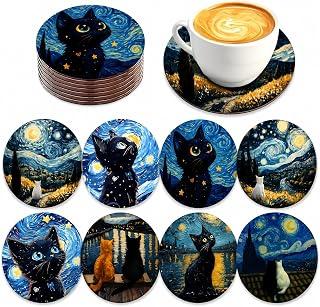 Exclusive Deal on 8-Piece Heat Resistant Non-Slip Coasters, Colorful Drink Mats for Coffee Table, Decorative Cup Holders for Home Kitchen Dining Room - Amazon KSA Deals