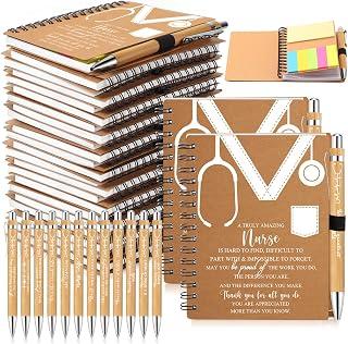 Exclusive Deal on Jetec 72 Set 2025 CNA Week Gifts Bulk Nurse Appreciation Thank You Kraft Spiral Notebook with Sticky Notes Bamboo Ballpoint Pen for Student Graduation Nursing Assistant Healthcare Staff Coworker - Amazon KSA Deals