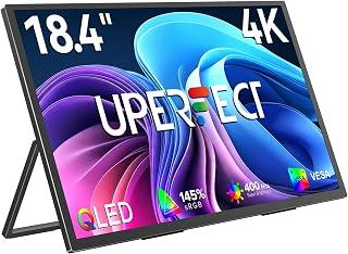 UPERFECT QLED Portable Monitor 4K 18.4", 145% sRGB Second Screen for Laptop