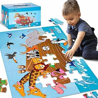 عرض حصري على Floor Puzzle for Kids 48 Pieces, Jumbo Animal Jigsaw Puzzle 3x2 FT, Educational Learning Toys for Toddlers Age 3+, Preschool Montessori Games, Family Entertainment Gift - عروض أمازون السعودية