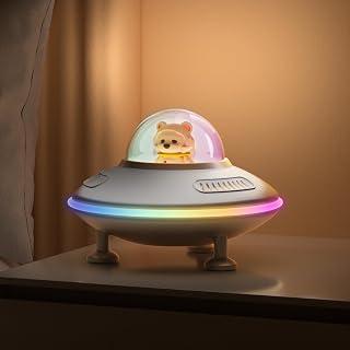 عرض حصري على Astronaut Bluetooth Speaker, RGB LED Light Wireless Speaker with AUX/TF Card/USB Playback, Cool Night Light and Decor for Game Room, Bedside, Party, Gifts for Men, Boys, Teenagers (Silver, 1 Unit) - عروض أمازون السعودية