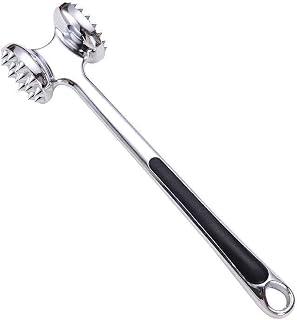 Meat Tenderizer - Professional Commercial Quality Kitchen Tool 48 Stainless Razor-sharp Steel Blades For Steak, Chicken, Fish, Pork - Meat Genie Tenderizers with Safety Lock (Silver)