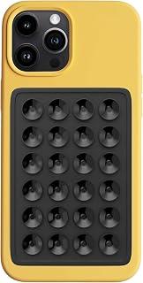 Silicone Suction Phone Case Adhesive Mount - Hands-Free, Strong Grip Holder for Selfies and Videos - Durable, Easy to Use - iPhone and Android Compatible - 2.6″ x 3.9″, (Black)
