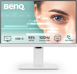 عرض حصري على BenQ GW2786TC 27" FHD 1080p IPS Home, Office, Gaming Monitor, USB-C 65W Power Delivery, 100Hz, Eye-Care, Ergo Design, USB Hub, Daisy-Chain, 99% sRGB, HDMI, Display Port, TUV Certified, 3 Year Warranty - عروض أمازون مصر