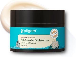 عرض حصري على Pilgrim Korean Oil free Gel Moisturizer for oily skin with Hyaluronic Acid &amp; Willow Bark Extracts | Moisturiser for face | Suitable for Oily &amp; Acne-Prone Skin| Men &amp; Women | Korean Skin Care | 50gm - عروض أمازون مصر