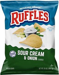 Exclusive Deal on Ruffles Potato Chips, Sour Cream &amp; Onion, 184g (Export) - Amazon KSA Deals