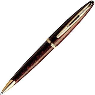 Waterman Carène Marine Amber Ballpoint Pen, High-Gloss Black with 23k Gold Clip, Medium Point with Blue Ink Cartridge, Gift Box