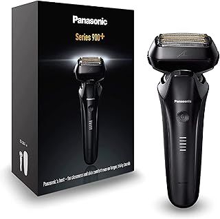 عرض حصري على Panasonic Series 900+ ES-LS6A Men&amp;#039;s Electric Shaver with 6 Blades Wet &amp;amp; Dry, Electric Shaver with Sensitive Beard Sensor, Automatic Cleaning and Charging System - عروض أمازون السعودية