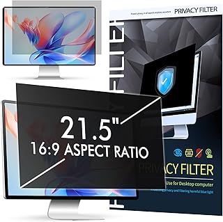 عرض حصري على 21.5 Inch Computer Privacy Filter for 16:9 Computer Monitor, SOPPY Removable Privacy Screen Protector, Anti Blue Light, Anti-Glare Computer Privacy Film for Monitor 21.5" HP Dell Acer Lenovo Asus - عروض أمازون السعودية
