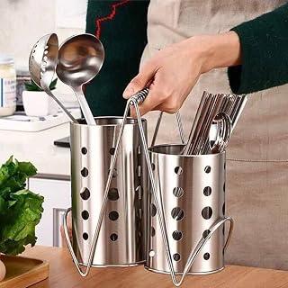 عرض حصري على Stainless Steel Kitchen Utensil Holder for Kitchen, Standard Accessories Kitchen Basket, Utensil Accessories Drain Tray, Home Appliance Holder, - عروض أمازون مصر