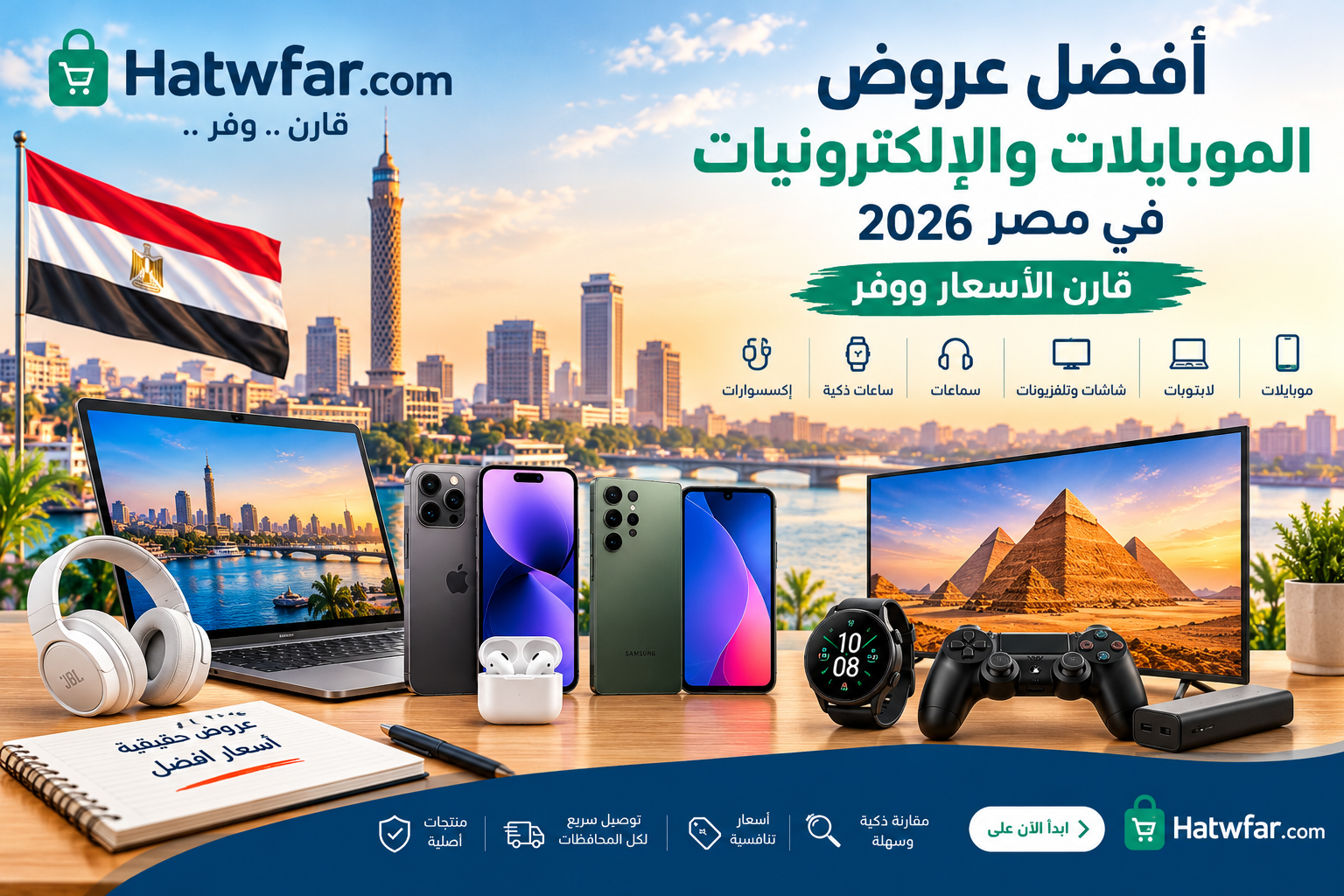 أفضل عروض الموبايلات والإلكترونيات في مصر 2026: قارن الأسعار ووفر