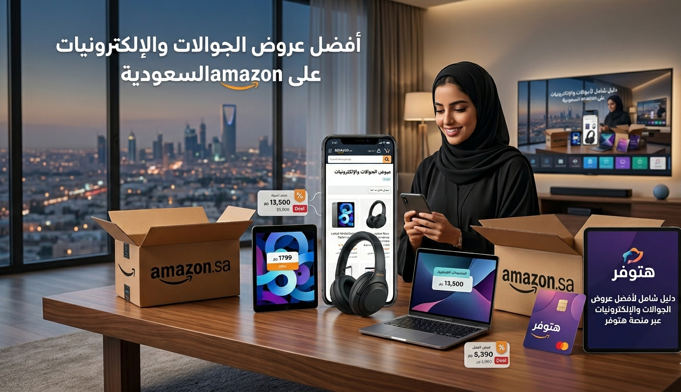 دليل شامل لأفضل عروض الجوالات والإلكترونيات في أمازون السعودية عبر منصة هتوفر