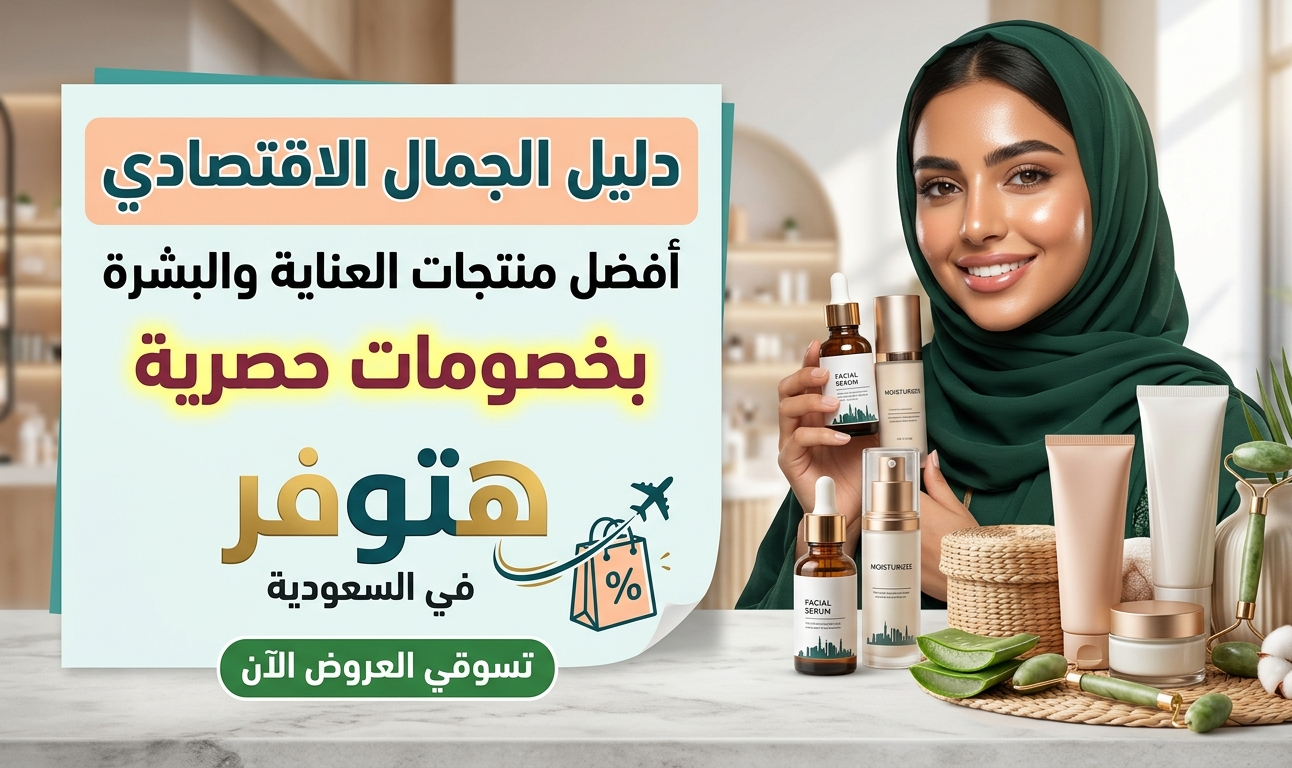 دليل الجمال الاقتصادي: أفضل منتجات العناية والبشرة بخصومات حصرية عبر منصة هتوفر في السعودية