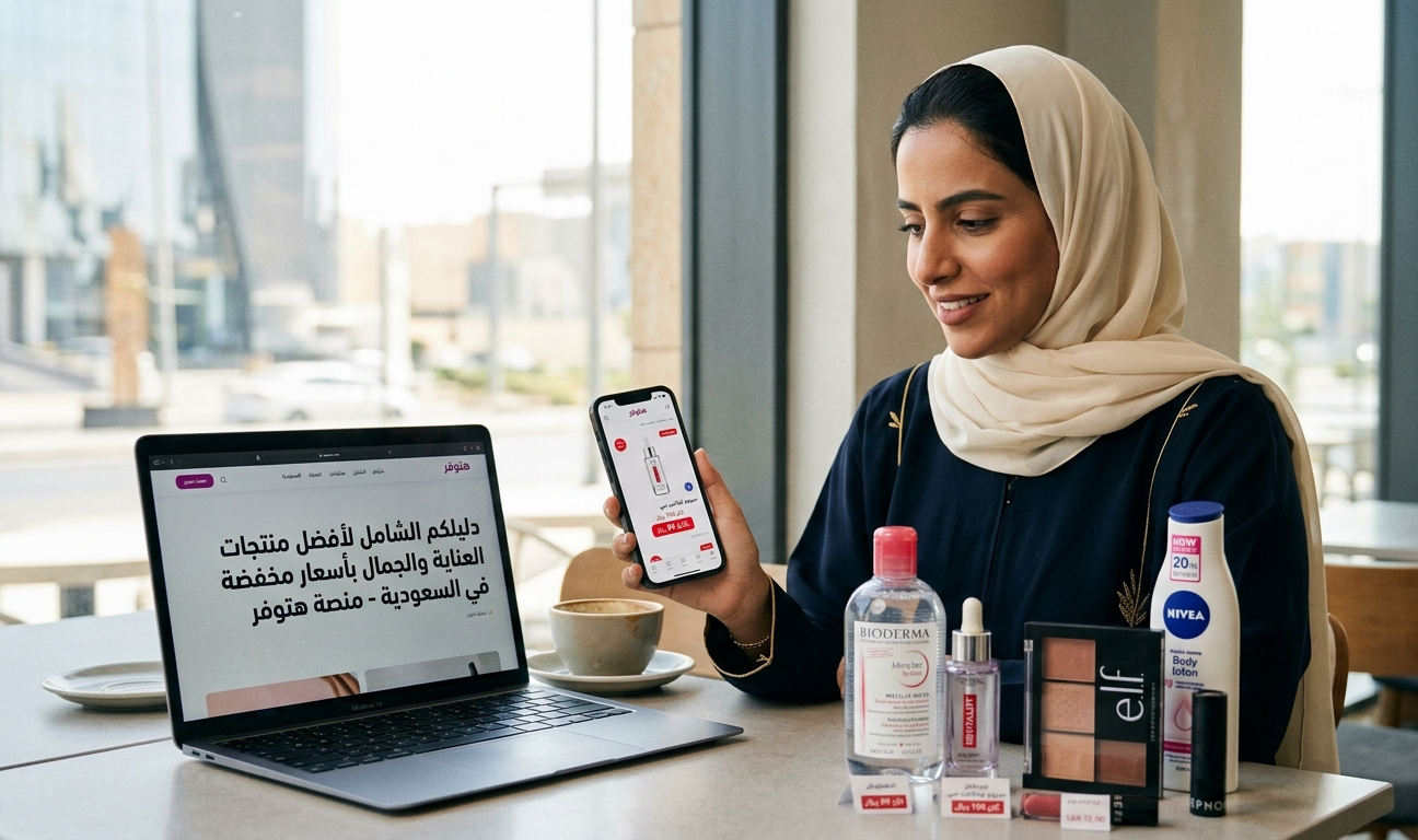 دليلكم الشامل لأفضل منتجات العناية والجمال بأسعار مخفضة في السعودية عبر منصة هتوفر