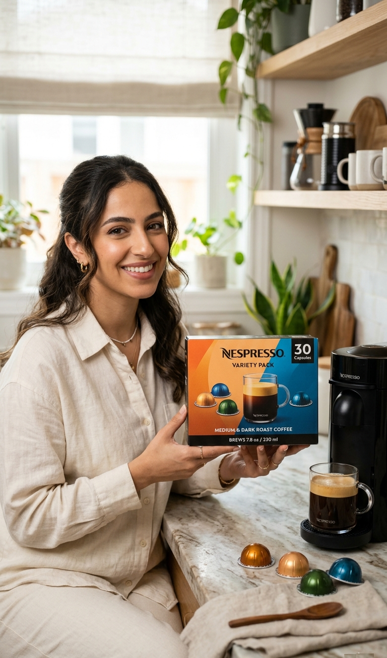  Nespresso Capsules Vertuo, Variety Pack, Medium and Dark Roast Coffee, 30 Count Coffee Pods, Brews 7.8 oz. 