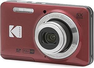 Kodak PIXPRO FZ55-RD 16MP Digital Camera 5X Optical Zoom 28mm Wide Angle 1080P Full HD Video 2.7" LCD Vlogging Camera (Red) Packaging May Vary