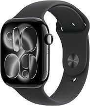 Apple Watch Series 11 [GPS 46mm] Smartwatch with Jet Black Aluminum Case with Black Sport Band - M/L. Sleep Score, Fitness Tracker, Health Monitoring, Always-On Display, Water Resistant