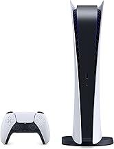 PS5 - Sony PlayStation 5 Digital Edition Gaming Console + Wireless Controller - 16GB GDDR6 RAM, 825GB SSD, 120Hz 8K Output, White