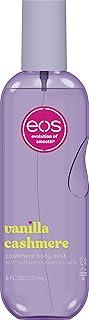 eos Cashmere Body Mist, Vanilla Musk & Cozy Caramel, Hair Mist and Body Spray for Women, Moisturizing Formula with Hyaluronic Acid, Vegan, Cruelty-Free, 6 fl oz