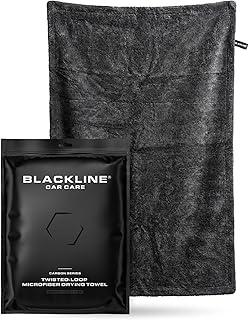 Blackline 24"x36" Twisted-Loop Car Drying Towel, 1300GSM, Streak Free, Lint Free, Reusable - Car Accessories, Microfiber Cleaning Cloth for Car, Truck, SUV - One Pass is All You Need