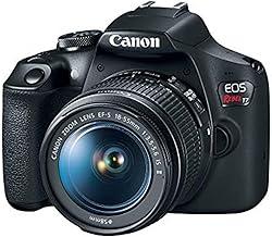 Canon EOS Rebel T7 DSLR Camera EF-S 18-55mm f/3.5-5.6 is II Lens Kit, 24.1 Megapixel CMOS (APS-C) Sensor, Full HD Videos, Built-in Wi-Fi, Beginner Photographers, Digital Camera, Black | 24.1MP Aps-C CMOS, Full HD 1080p, Built-in WI-FI and Nfc, Iso 100-640